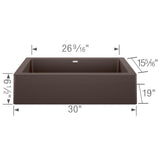Vintera SILGRANIT 30'' Single Bowl Apron-Front Farmhouse Sink - Anthracite