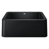 Blanco - Ikon SILGRANIT 27'' Single Bowl Apron-Front Farmhouse Sink - Coal Black - Coal Black