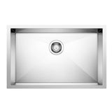 Blanco - Quatrus R0 28'' Single Bowl Undermount Stainless Steel Kitchen Sink - Satin Polish