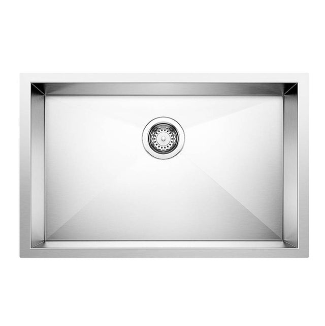 Blanco - Quatrus R0 28'' Single Bowl Undermount Stainless Steel Kitchen Sink - Satin Polish