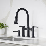 Empressa Pull-Down Dual-Spray Bridge Faucet - Chrome