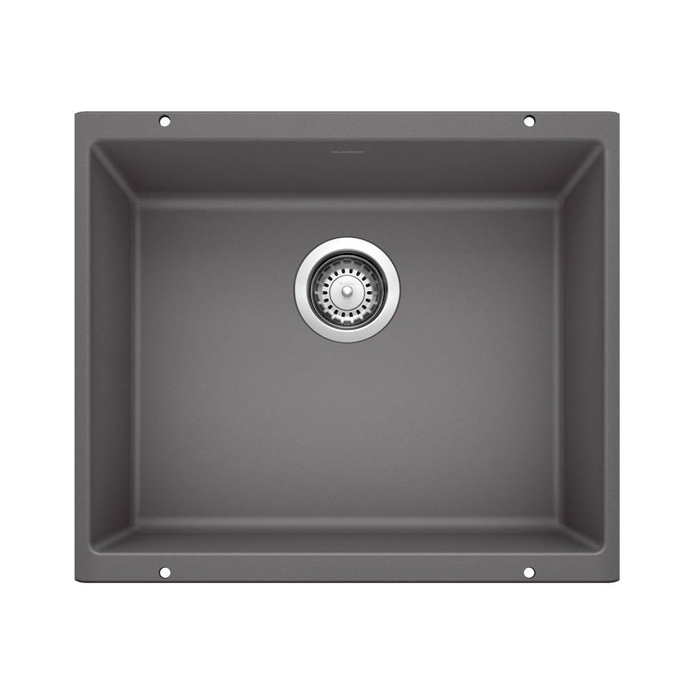 Blanco - Precis SILGRANIT 21'' Single Bowl Undermount Kitchen Sink - Cinder - Cinder