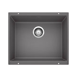 Blanco - Precis SILGRANIT 21'' Single Bowl Undermount Kitchen Sink - Cinder - Cinder
