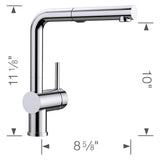 Linus Low Arc Pull-Out Dual-Spray Kitchen Faucet - Chrome