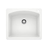 Blanco - Diamond SILGRANIT 25'' Single Bowl Dual Mount Kitchen Sink - White - White