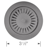 Color-Coordinated Metal Disposal Flange - White