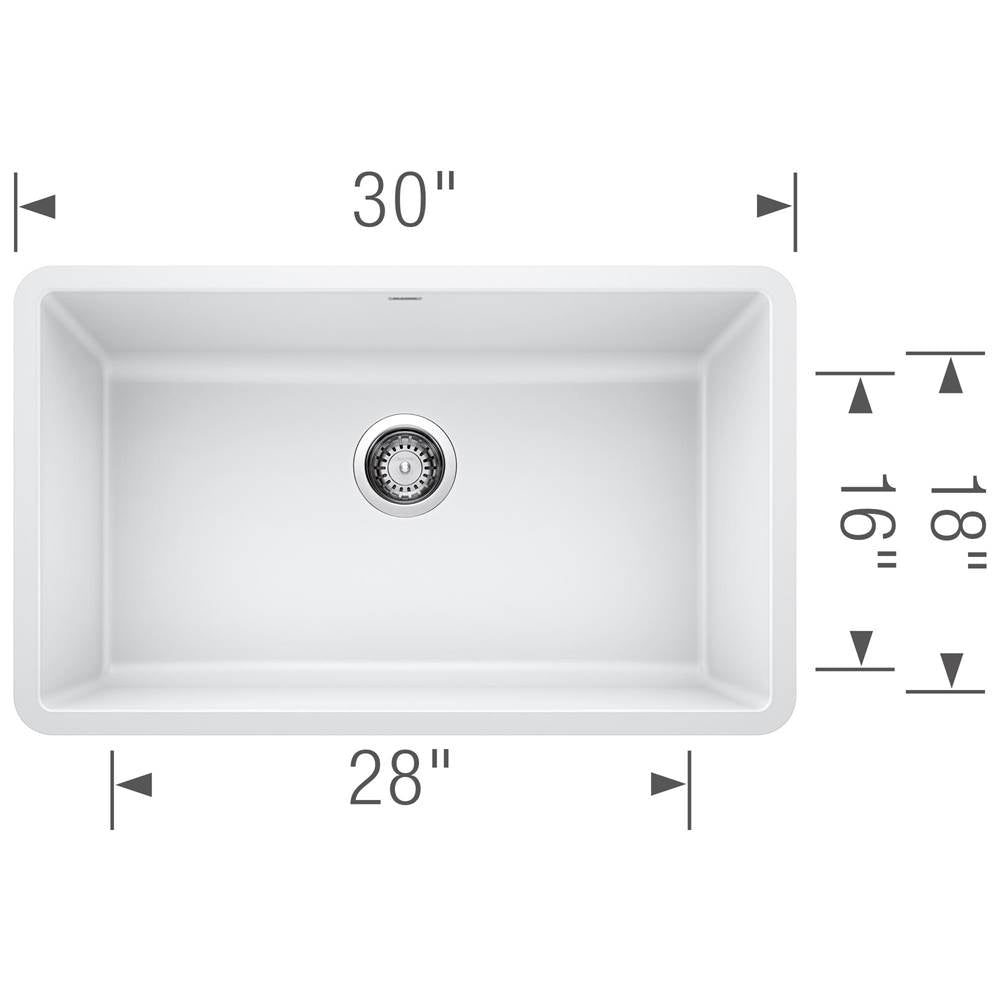 Precis SILGRANIT 30'' Single Bowl Undermount Kitchen Sink - Cinder