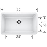 Precis SILGRANIT 30'' Single Bowl Undermount Kitchen Sink - Cinder