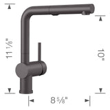 Linus Low Arc Pull-Out Dual-Spray Kitchen Faucet - Chrome