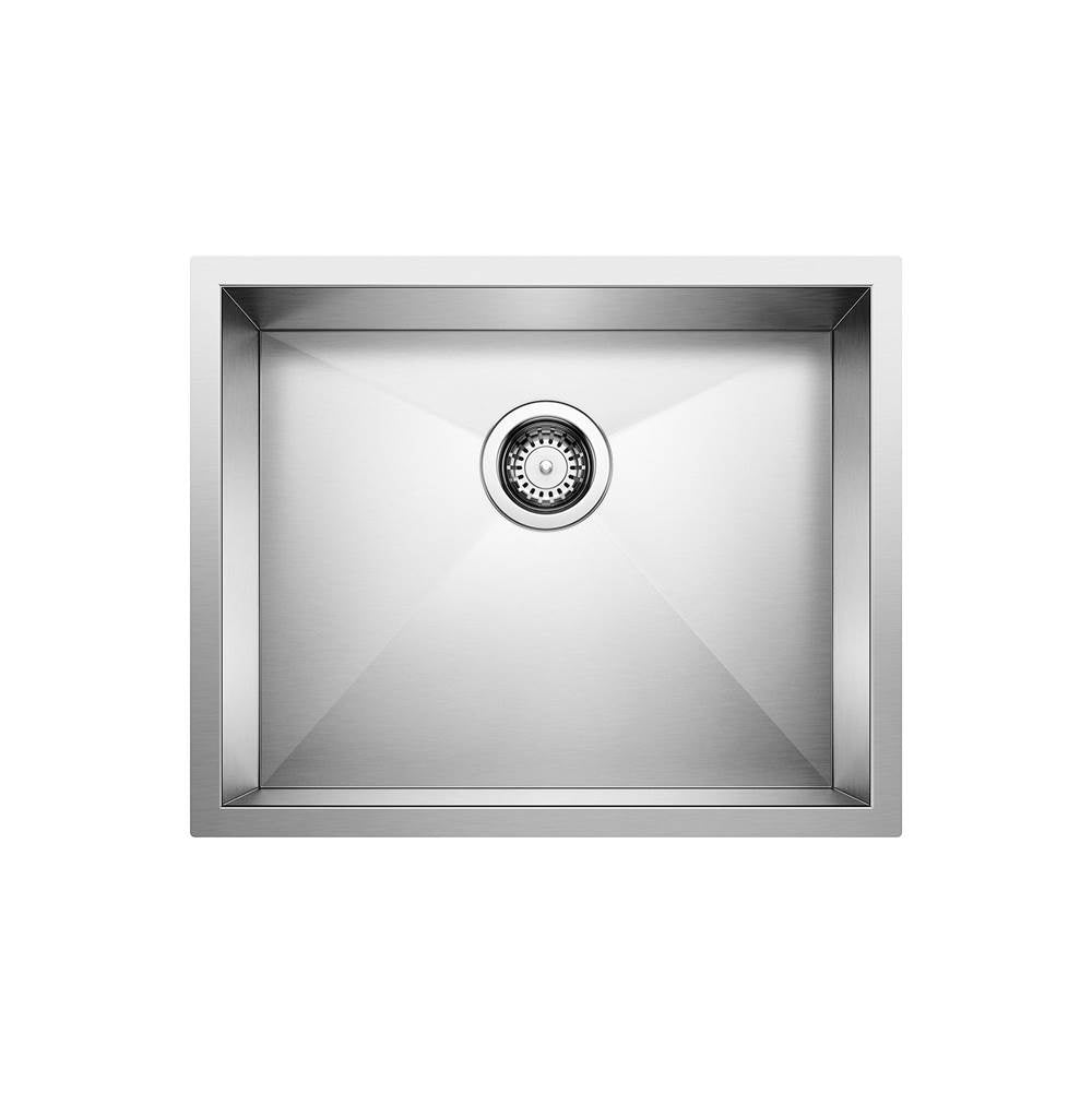 Blanco - Quatrus R0 22'' Single Bowl Undermount Stainless Steel Kitchen Sink - Satin Polish