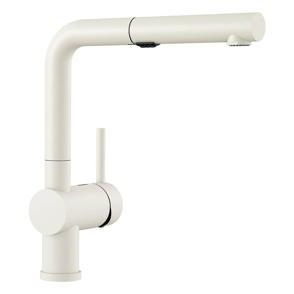 Blanco - Linus Low Arc Pull-Out Dual-Spray Kitchen Faucet - White - White