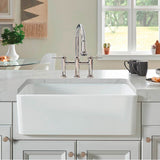 Cerana 30'' Fireclay Single Bowl Apron-Front Farmhouse Sink - White