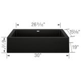 Vintera SILGRANIT 30'' Single Bowl Apron-Front Farmhouse Sink - Anthracite