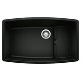 Blanco - Performa Cascade SILGRANIT 32'' Single Bowl Undermount Kitchen Sink with Colander - Coal Black - Coal Black