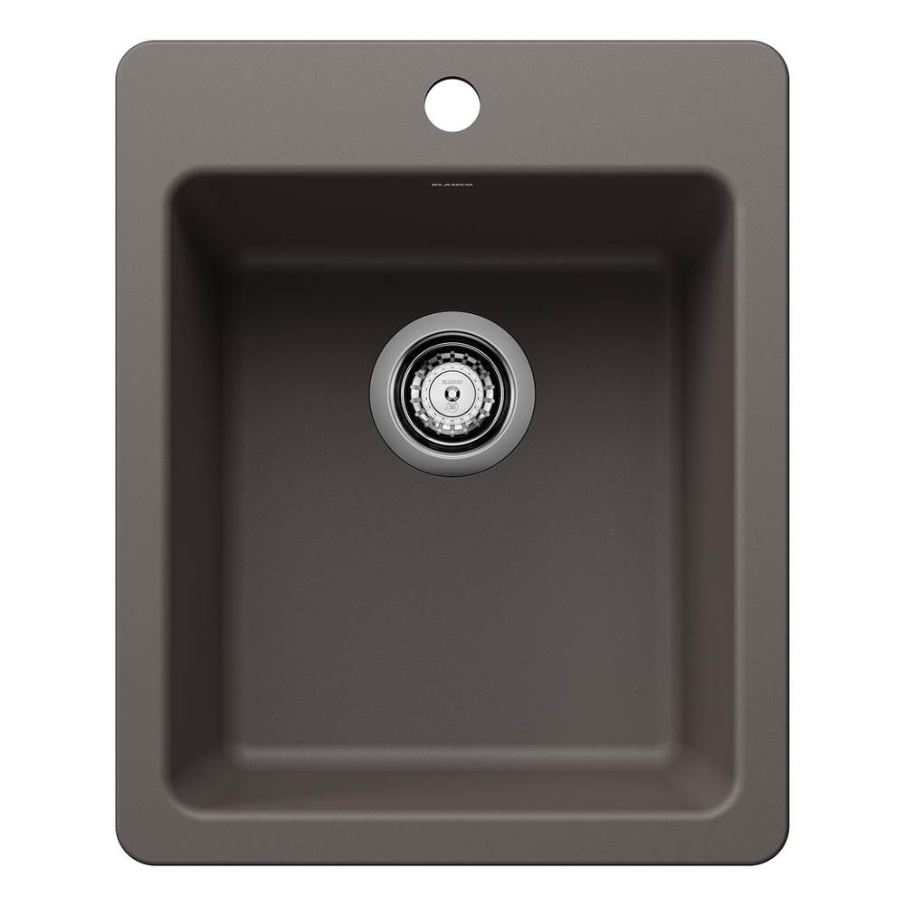 Blanco - Liven SILGRANIT 17'' Dual Mount Bar Sink - Volcano Gray - Volcano Gray