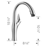 Artona Pull-Down Dual-Spray Kitchen Faucet - PVD Steel/Anthracite