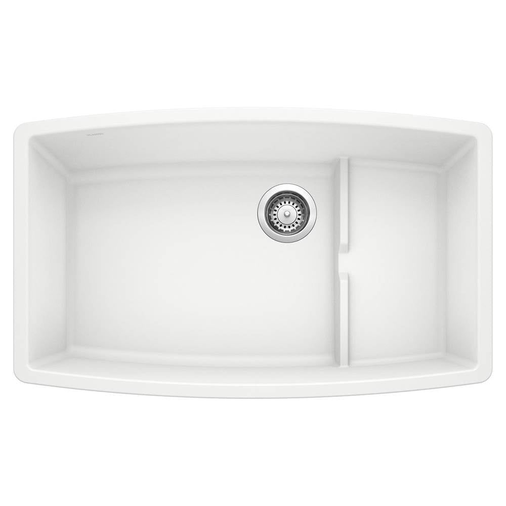 Blanco - Performa Cascade SILGRANIT 32'' Single Bowl Undermount Kitchen Sink with Colander - White - White