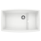 Blanco - Performa Cascade SILGRANIT 32'' Single Bowl Undermount Kitchen Sink with Colander - White - White
