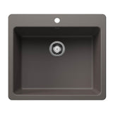 Blanco - Liven SILGRANIT 25'' Single Bowl Dual Mount Kitchen Sink - Volcano Gray - Volcano Gray