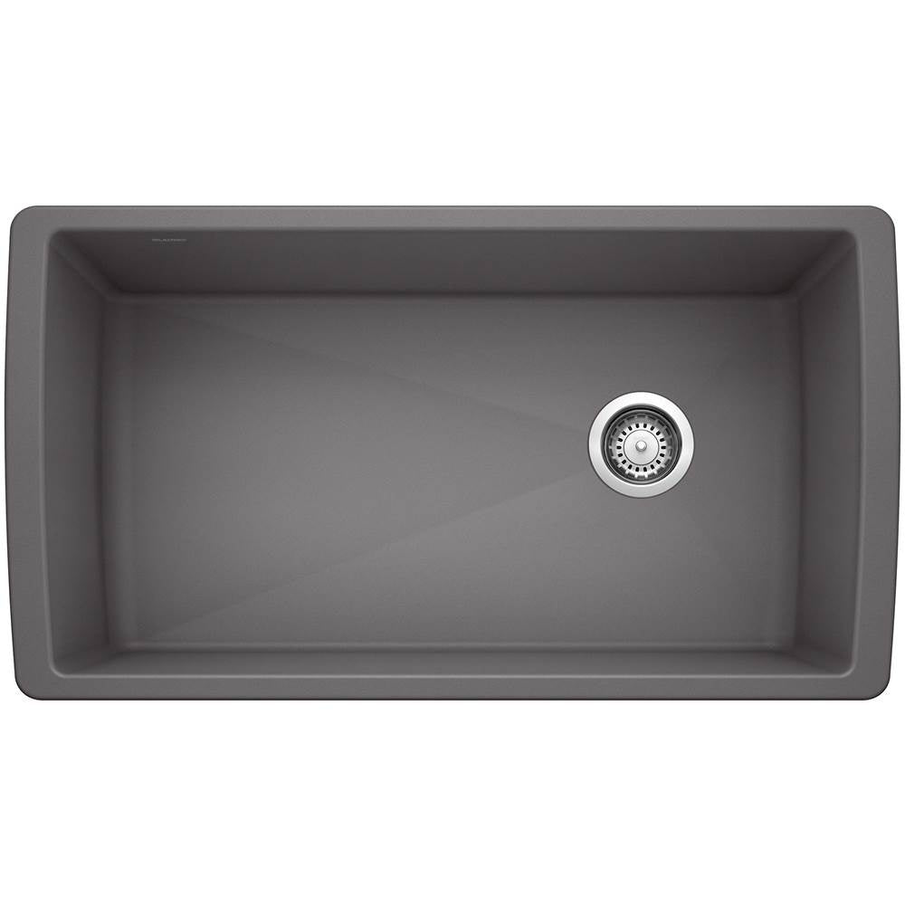Blanco - Diamond SILGRANIT 33'' Super Single Undermount Kitchen Sink - Cinder - Cinder