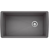 Blanco - Diamond SILGRANIT 33'' Super Single Undermount Kitchen Sink - Cinder - Cinder