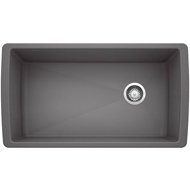Blanco - Diamond SILGRANIT 33'' Super Single Undermount Kitchen Sink - Cinder - Cinder