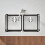 Formera 33'' 50/50 Double Bowl Undermount Stainless Steel Kitchen Sink