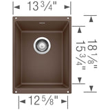 Precis SILGRANIT 13'' Undermount Bar Sink - Coal Black
