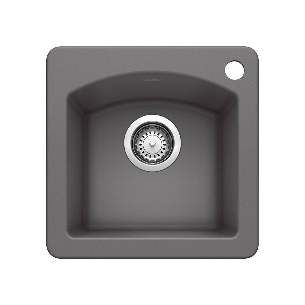 Blanco - Diamond SILGRANIT 15'' Dual Mount Bar Sink - Cinder - Cinder