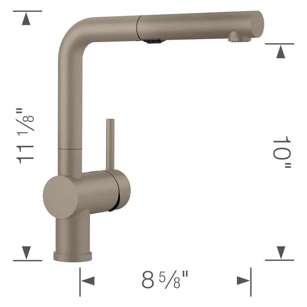 Linus Low Arc Pull-Out Dual-Spray Kitchen Faucet - Chrome