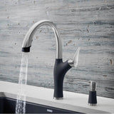 Artona Pull-Down Dual-Spray Kitchen Faucet - PVD Steel/Anthracite