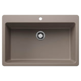 Blanco - Liven SILGRANIT 33'' Super Single Dual Mount Kitchen Sink - Truffle - Truffle