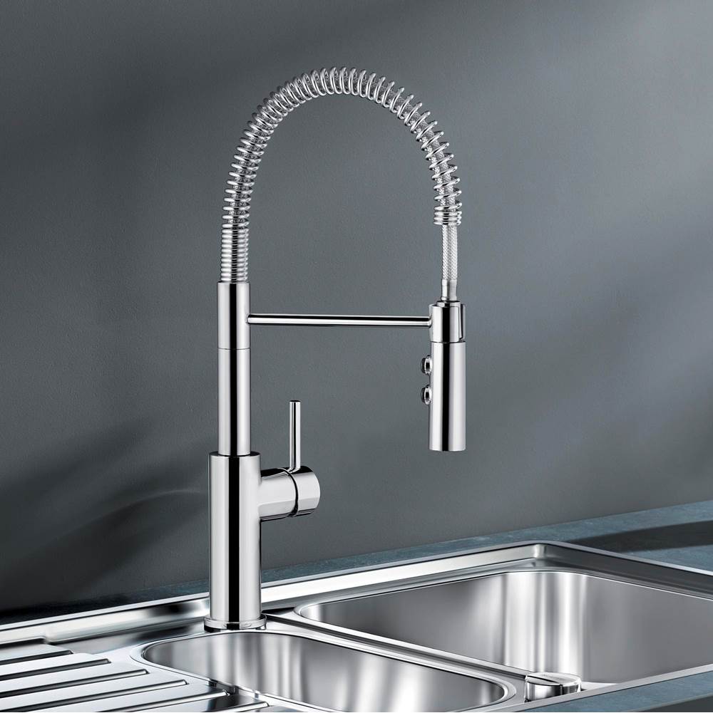 Catris Semi-Pro Pull-Down Dual-Spray Kitchen Faucet - Chrome