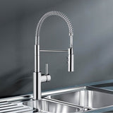 Catris Semi-Pro Pull-Down Dual-Spray Kitchen Faucet - Chrome