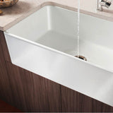 Cerana 30'' Fireclay Single Bowl Apron-Front Farmhouse Sink - White