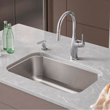 Stellar 32'' Single Bowl Undermount Stainless Steel Kitchen Sink