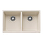 Blanco - Precis SILGRANIT 29'' 50/50 Double Bowl Undermount Kitchen Sink - Soft White - Soft White