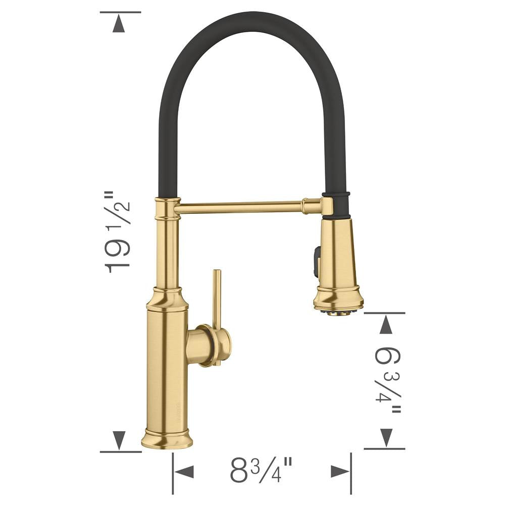 Empressa Semi-Pro Pull-Down Dual-Spray Kitchen Faucet - Chrome