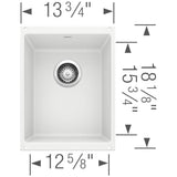 Precis SILGRANIT 13'' Undermount Bar Sink - Coal Black