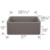 Ikon SILGRANIT 27'' Single Bowl Apron-Front Farmhouse Sink - Soft White