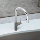 Urbena Pull-Down Dual-Spray Kitchen Faucet - Chrome