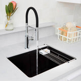 Liven SILGRANIT 25'' Single Bowl Dual Mount Laundry Sink - Anthracite