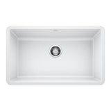 Blanco - Precis SILGRANIT 30'' Single Bowl Undermount Kitchen Sink - White - White