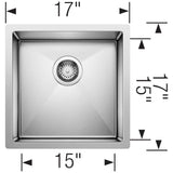 Precision R10 17'' Undermount Stainless Steel Bar Sink