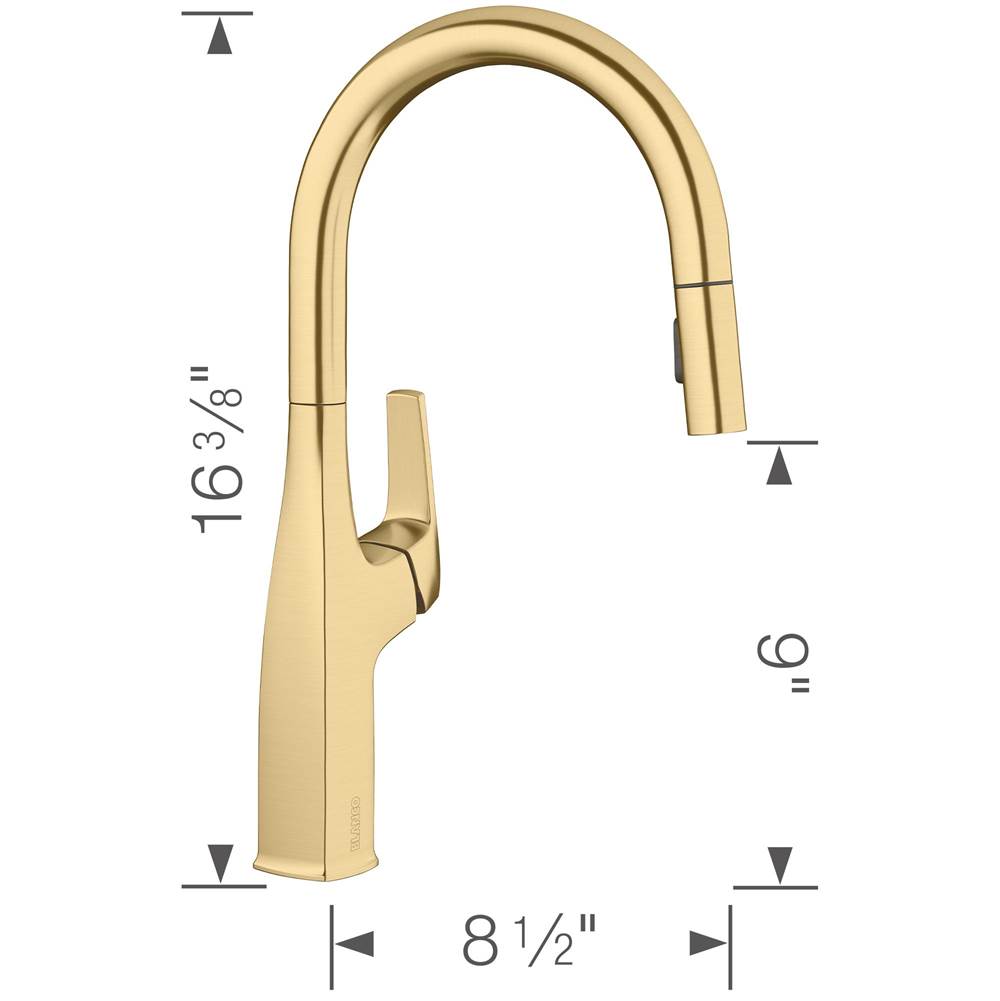 Rivana High-Arc Pull-Down Dual-Spray Kitchen Faucet - Chrome