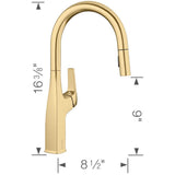 Rivana High-Arc Pull-Down Dual-Spray Kitchen Faucet - Chrome