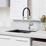Catris Flexo Semi-Pro Pull-Down Dual-Spray Kitchen Faucet - Chrome
