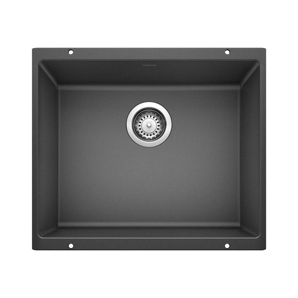 Blanco - Precis SILGRANIT 21'' Single Bowl Undermount Kitchen Sink - Anthracite - Anthracite