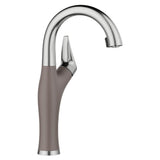 Blanco - Artona Pull-Down Dual-Spray Bar Faucet - PVD Steel/Volcano Gray - Pvd Steel With Volcano Gray