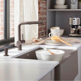 Linus Low Arc Pull-Out Dual-Spray Kitchen Faucet - Volcano Gray